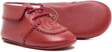 Gucci Kids Leren laarzen Rood