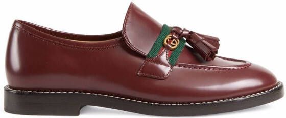 Gucci Kids Leren loafers Rood