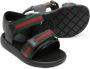 Gucci Kids Leren sandalen met web afwerking Zwart - Thumbnail 2