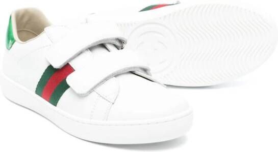 Gucci Kids Leren sneakers Wit