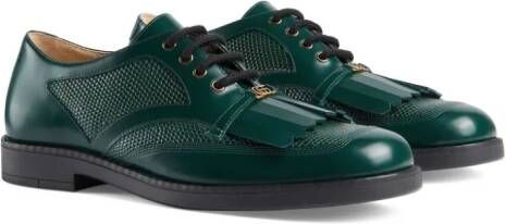 Gucci Kids Leren veterschoenen Groen