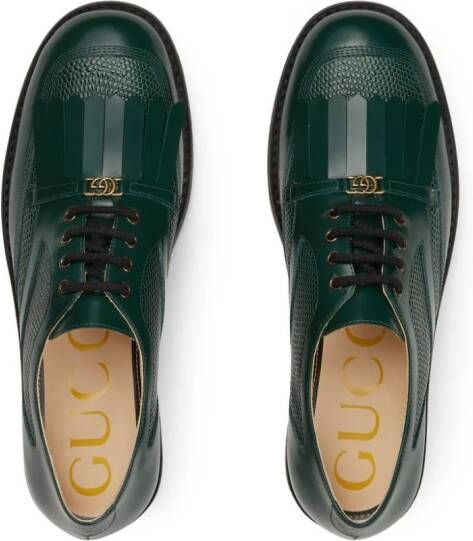 Gucci Kids Leren veterschoenen Groen