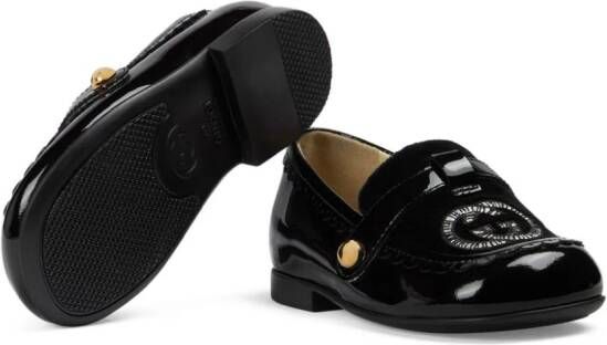 Gucci Kids Loafers met GG logo Zwart