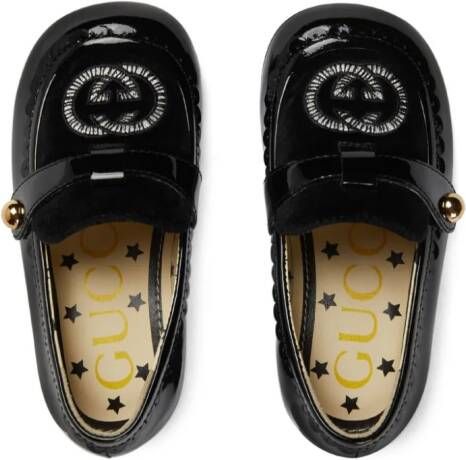 Gucci Kids Loafers met GG logo Zwart