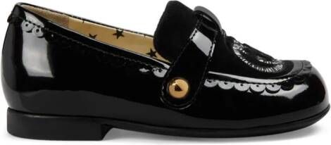 Gucci Kids Loafers met GG logo Zwart