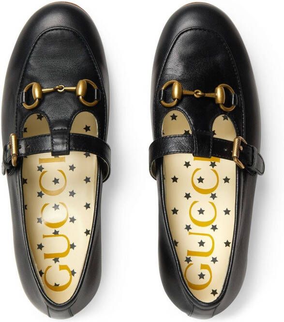 Gucci Kids Loafers met horsebit-detail Zwart