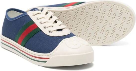 Gucci Kids Sneakers met logo-reliëf Blauw