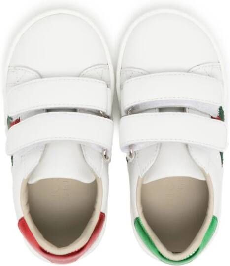 Gucci Kids New Ace leren sneakers Wit