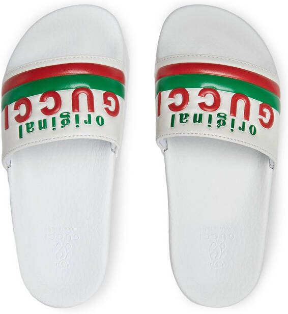 Gucci Kids Original Gucci slippers Wit Schoenen