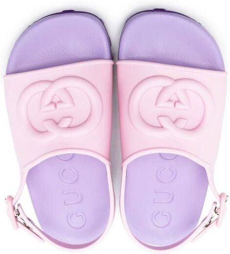 Gucci Kids Slingback sandalen met GG logo Roze