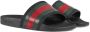 Gucci Kids Rubberen slippers voor kinderen met internet Zwart - Thumbnail 2