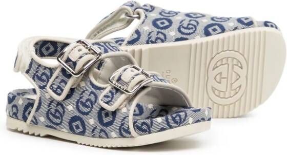 Gucci Kids Sandalen met open neus Blauw