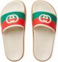 Gucci Kids Slippers met logo-reliëf Wit - Thumbnail 4