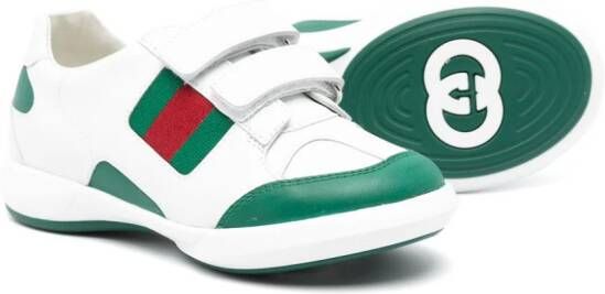 Gucci Kids Sneakers met klittenband Wit