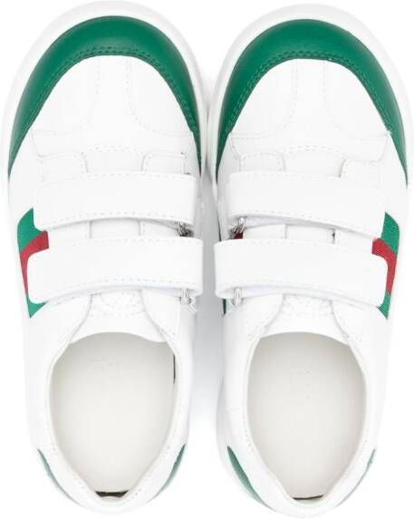 Gucci Kids Sneakers met klittenband Wit