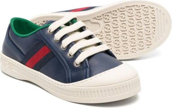Gucci Kids Tennis 1977 leather sneakers Blauw