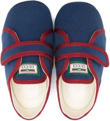 Gucci Kids Tennis 1977 canvas babyschoentjes Blauw