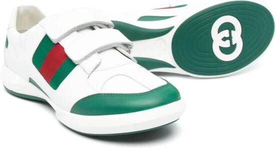 Gucci Kids Leren sneakers Wit