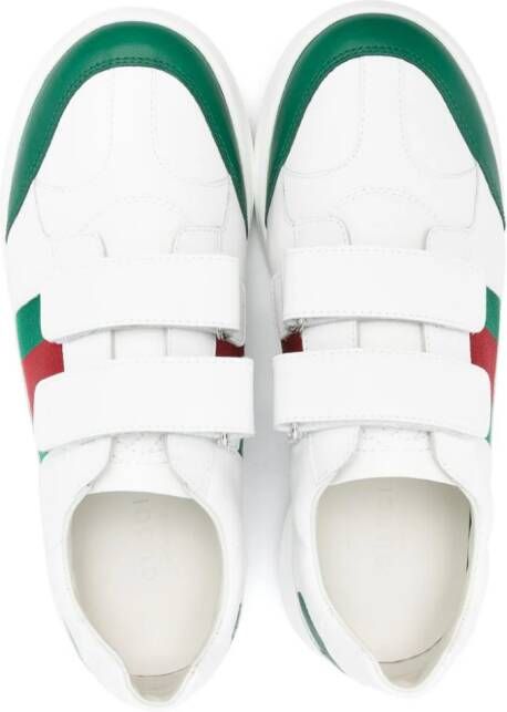 Gucci Kids Leren sneakers Wit