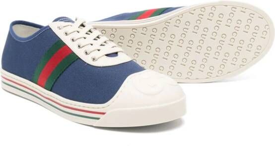 Gucci Kids Sneakers met webstreep Blauw