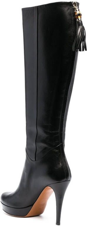 Gucci 110 mm leren laarzen Zwart