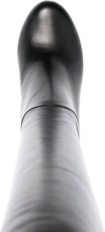Gucci 110 mm leren laarzen Zwart