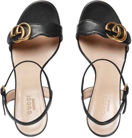Gucci Marmont sandalette van leer - Foto 4