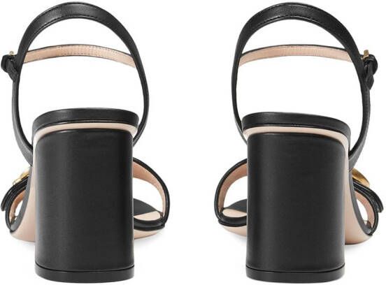 Gucci Marmont sandalette van leer - Foto 5