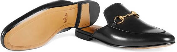 Gucci Horsebit leren slippers Zwart - Foto 3