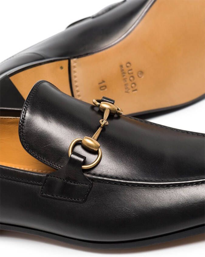 Gucci Jordaan leren loafers Zwart