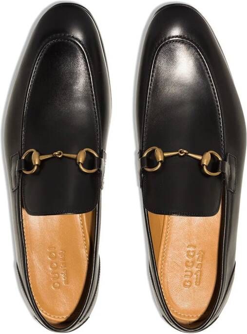 Gucci Jordaan leren loafers Zwart