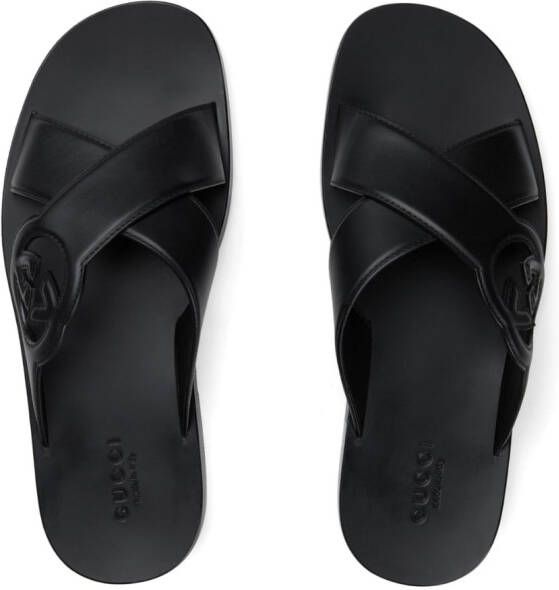 Gucci Leren slippers Zwart
