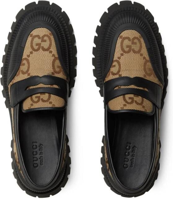 Gucci Loafers met chunky zool Zwart