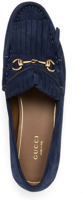 Gucci Loafers met franje Blauw