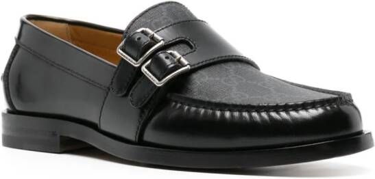 Gucci GG Supreme leren loafers Zwart