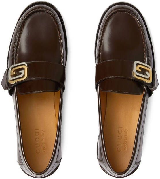 Gucci Loafers met GG-logo Bruin