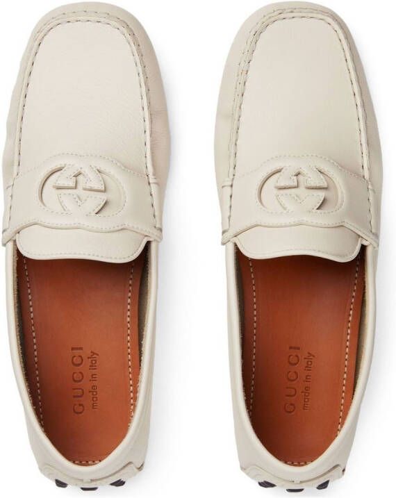 Gucci Loafers met GG-logo Wit