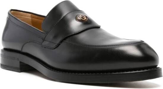 Gucci Leren loafers met GG-logo Zwart