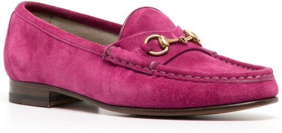 Gucci Loafers met goudkleurig detail Paars