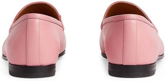 Gucci Jordaan leren loafers Roze