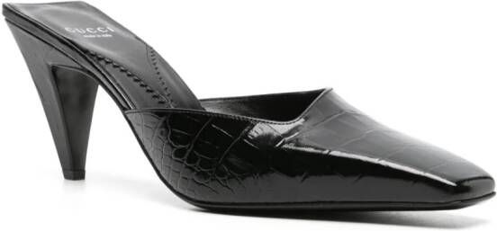 Gucci Mock 75kmm leren muiltjes Zwart
