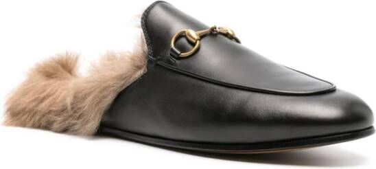 Gucci Princetown lammy muiltjes Zwart