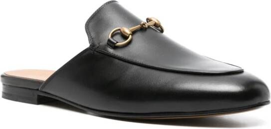 Gucci Princetown horsebit leren muiltjes Zwart