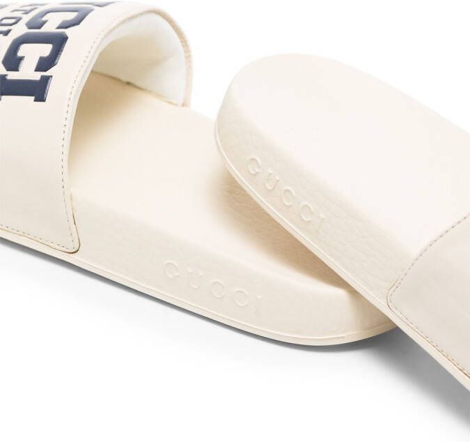 Gucci Pursuit rubberen slippers Beige
