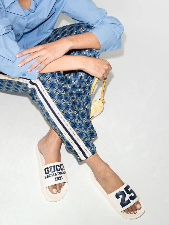 Gucci Pursuit rubberen slippers Beige