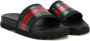 Gucci Pursuit slippers met web detail Zwart - Thumbnail 5