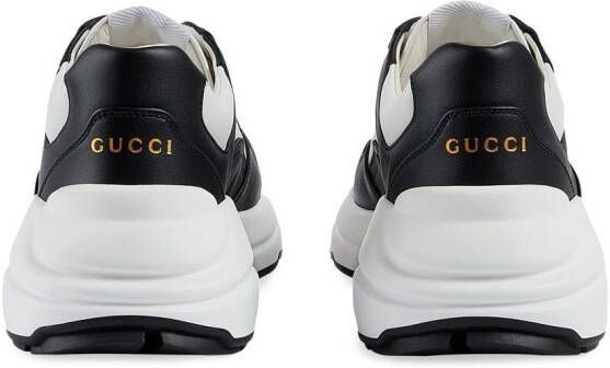Gucci Rhyton sneaker van eco-leer Zwart