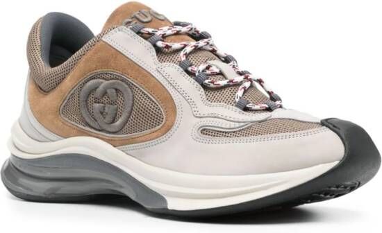 Gucci Run sneakers met vlakken Bruin - Schoenen.nl