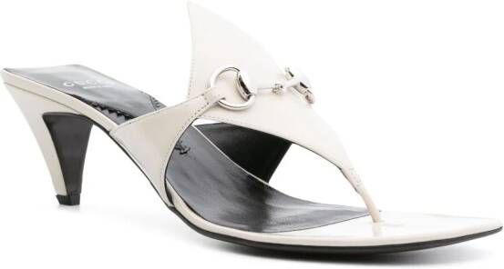 Gucci Muiltjes met Horsebit-detail Wit