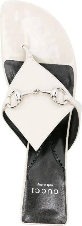 Gucci Muiltjes met Horsebit-detail Wit